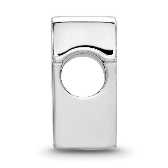 Sterling Silver University of Virginia Block V Enamel Bead Charm - Picture 2 of 6